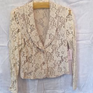 CAbi NWT cream lace jacket